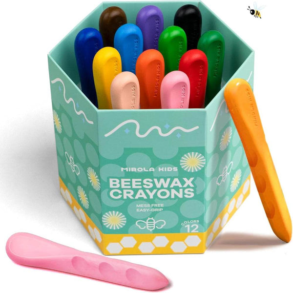 Jar Melo Mess Free Easy Grip Beeswax Crayons - BabyAmore