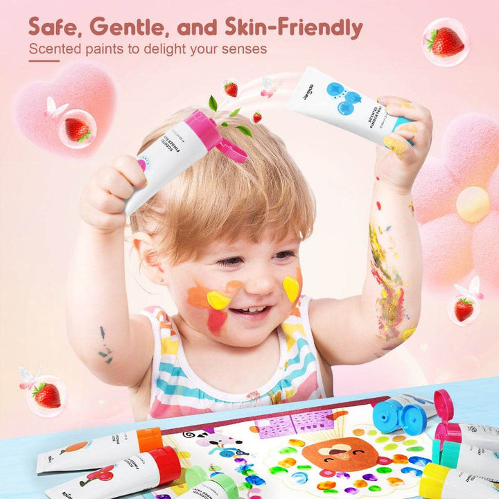 Jar Melo Scented Finger Paint-8 colors - BabyAmore