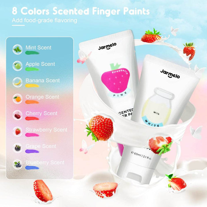 Jar Melo Scented Finger Paint-8 colors - BabyAmore