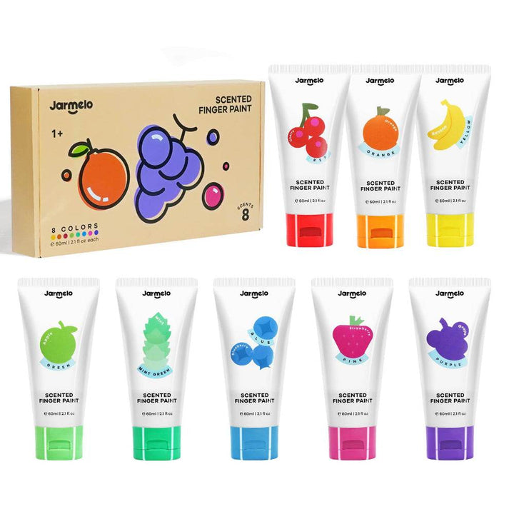 Jar Melo Scented Finger Paint-8 colors - BabyAmore