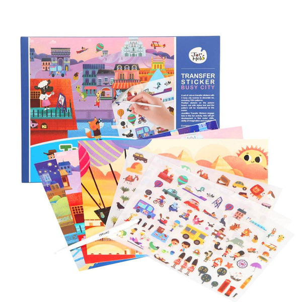 Jar Melo Transfer Sticker Scenes Pads -Busy City - BabyAmore