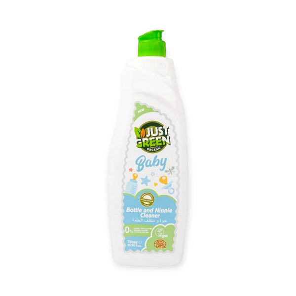 Just Green Organic Baby Bottle and Nipple Cleanser, 750 ML