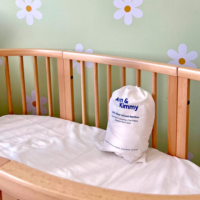 Kim & Kimmy AntiBacterial - Temperature Regulating Luxe Silver-Infused 100 Bamboo Crib Sheets