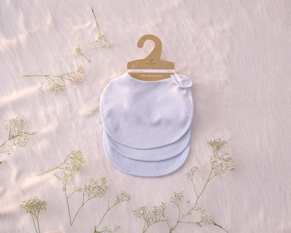 Blooms and Butterflies Lilac Bibs - Set of 3