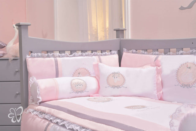 Blooms and Butterflies Swan Princess Bolster Pillowcase