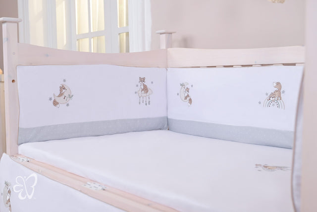 Blooms and Butterflies Over The Mountain Bumper 4Pcs Cover Set