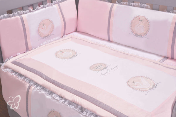 Blooms and Butterflies Swan Princess Comforter