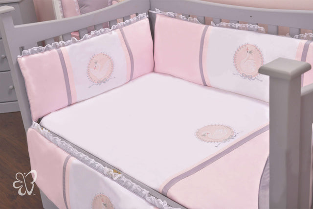 Blooms and Butterflies Swan Princess Cot Sheet