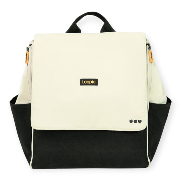 Loopie Robin Diaper Bag- Ivory Marble