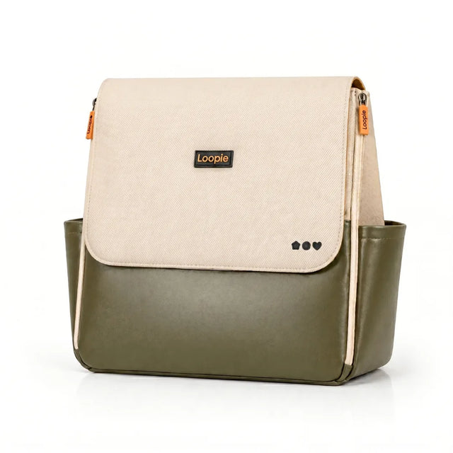 Loopie Robin Diaper Bag - Olive Fern