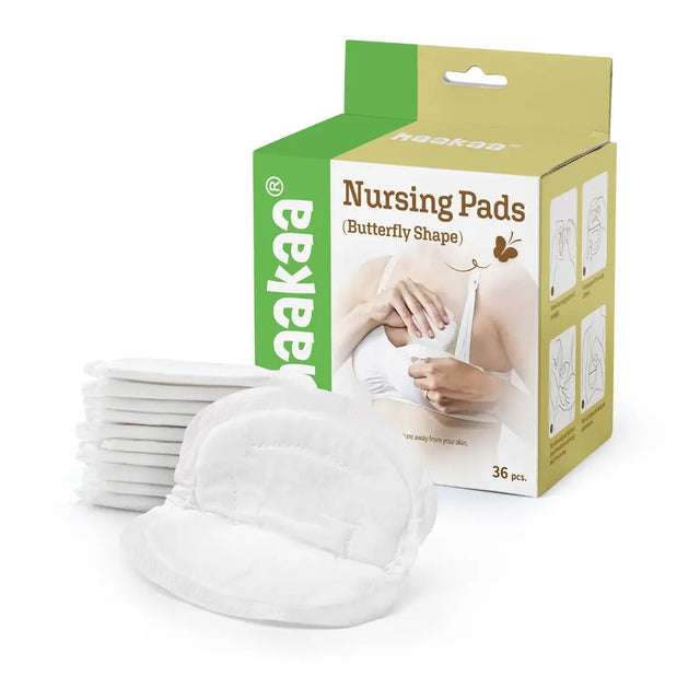 haakaa Disposable Nursing Pads Butterfly Shape For Secure Fit & Absorbency - 36 Pieces