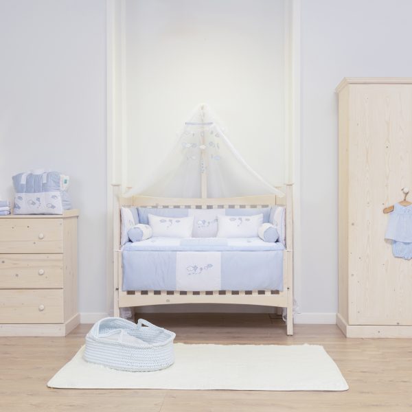 Blooms and Butterflies Cloudy Blue Full Bedding Set