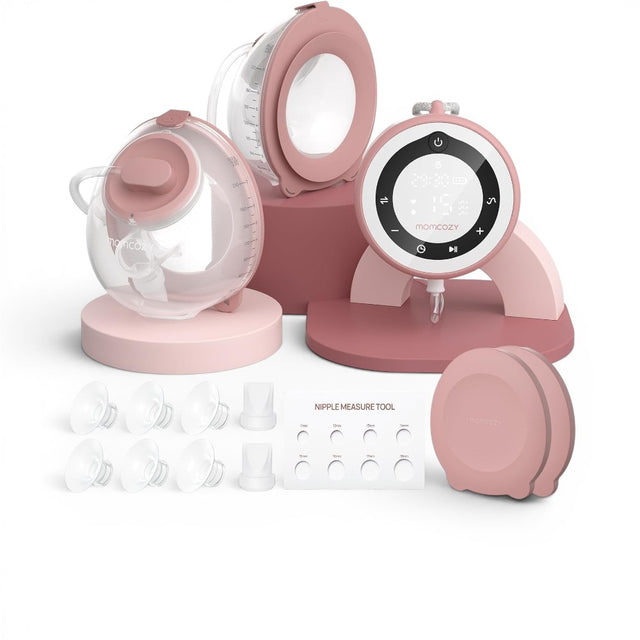 Momcozy V1 Pro Hospital-Grade Wearable Double Breast Pump | Hands-Free Electric Breast Pump with 300 mmHg Suction, 15 Suction Levels, 3 Pumping Modes, USB-C Rechargeable