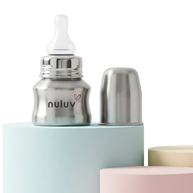 Nuluv Stainless Steel Feeding Bottle, 60ml- 0+m