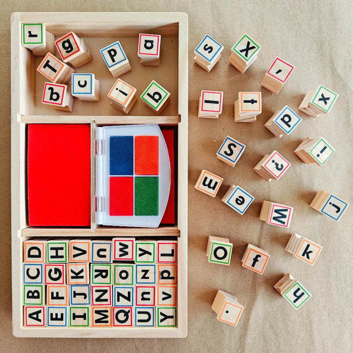 Open Ended My Wooden Stamp Kit - Alphabets - BabyAmore