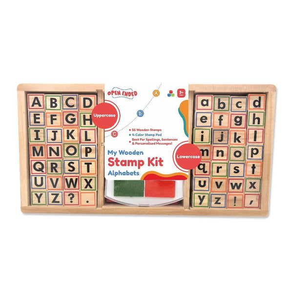 Open Ended My Wooden Stamp Kit - Alphabets - BabyAmore