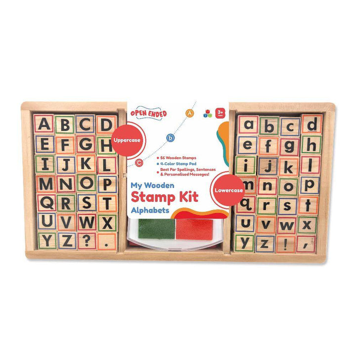 Open Ended My Wooden Stamp Kit - Alphabets - BabyAmore