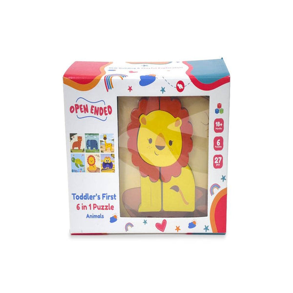 Open Ended Toddler's First 6 In 1 Puzzle - Animals - BabyAmore