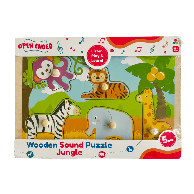 Open Ended Wooden Sound Puzzle - Jungle