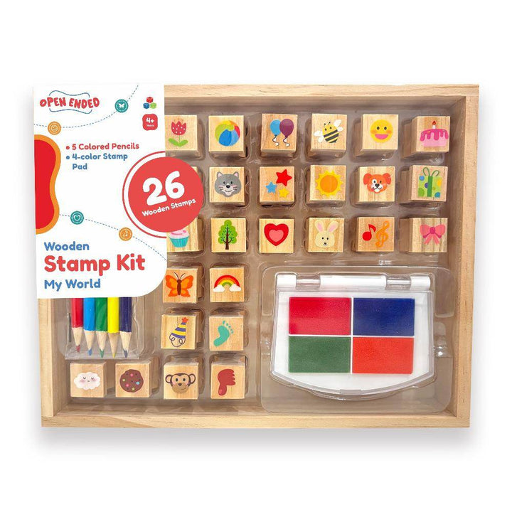 Open Ended Wooden Stamp Kit - My World - BabyAmore