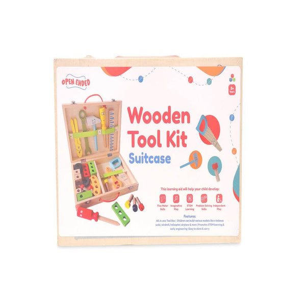 Open Ended Wooden Toolkit Suitcase - BabyAmore
