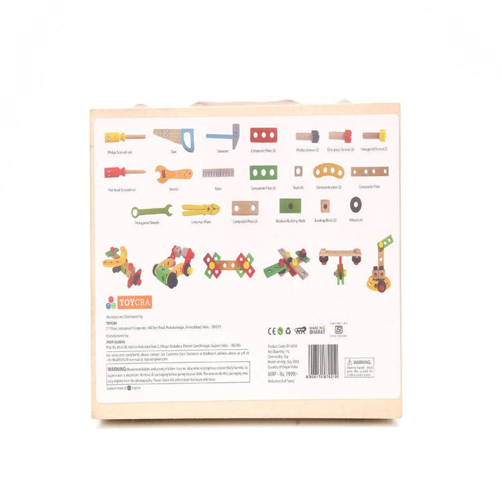 Open Ended Wooden Toolkit Suitcase - BabyAmore