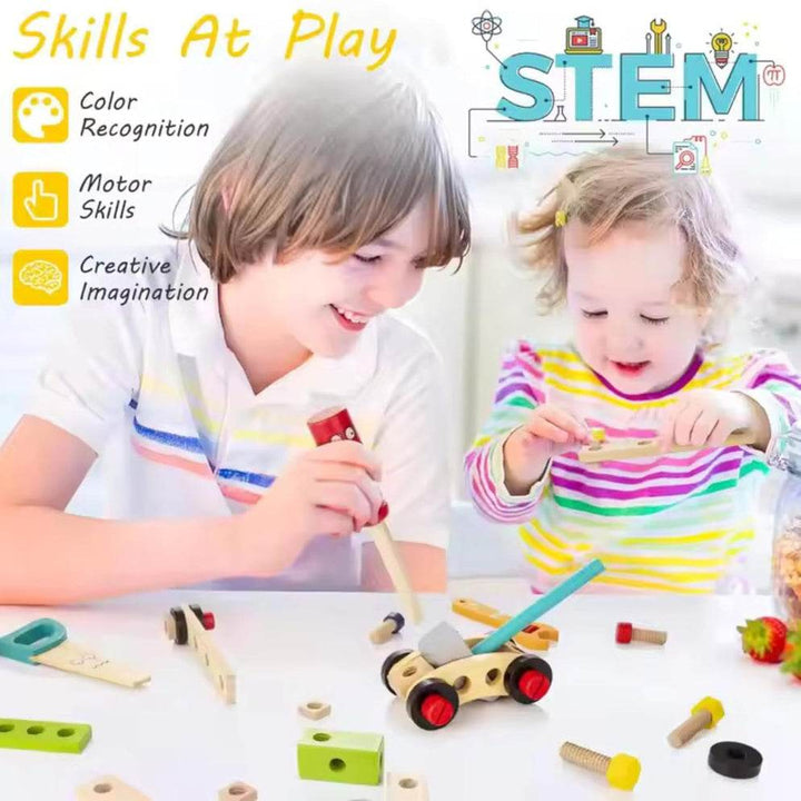 Open Ended Wooden Toolkit Suitcase - BabyAmore