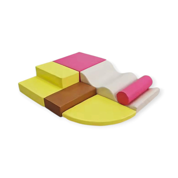 Oplus 6-piece Fun and versatile Soft Play Set for Kids - Pink and yellow color