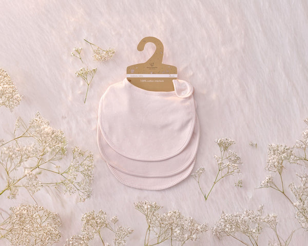 Blooms and Butterflies Peach Bibs - Set of 3