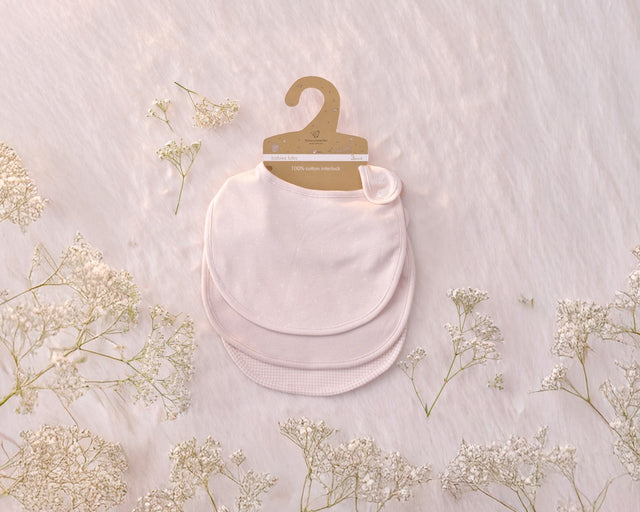 Blooms and Butterflies Peach Bibs - Set of 3