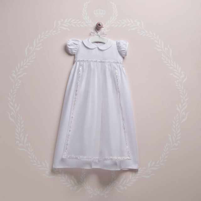 Blooms and Butterflies Baptism Dress - Pink 02