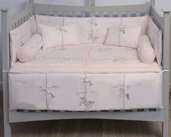 Blooms and Butterflies Merry Go Round Bolster Pillowcase Girl