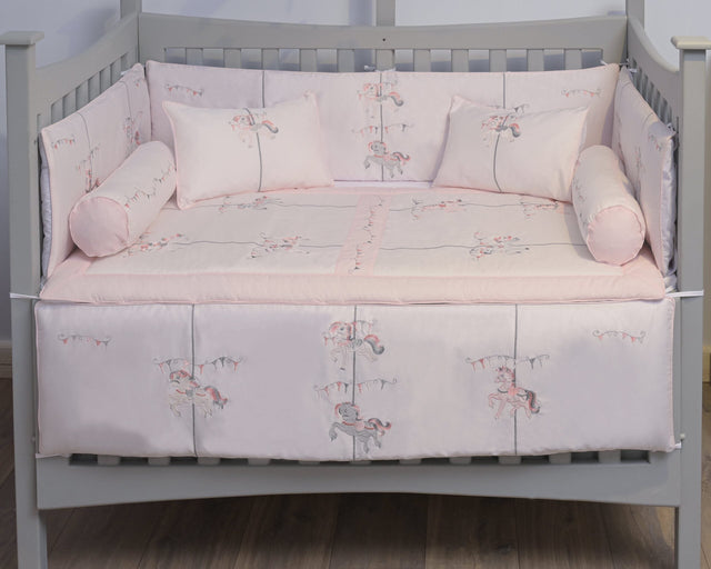 Blooms and Butterflies Merry Go Round Bolster Pillowcase Girl