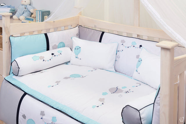 Blooms and Butterflies Windy Blue Bolster Pillowcase