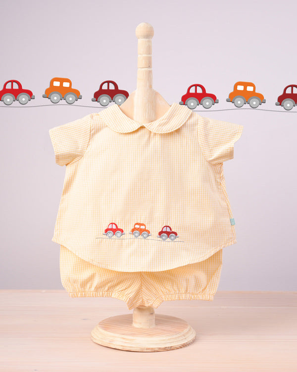 Blooms and Butterflies Vehicle - Road Rider Newborn Boy Shirt and Shorts Set