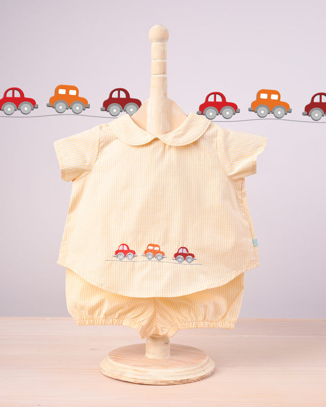 Blooms and Butterflies Vehicle - Road Rider Newborn Boy Shirt and Shorts Set