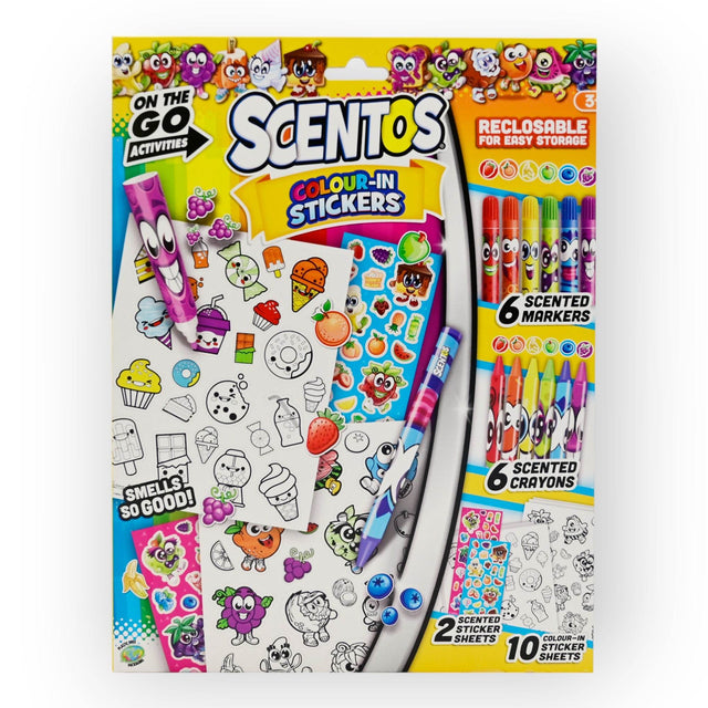 Scentos on the go colour in stickers