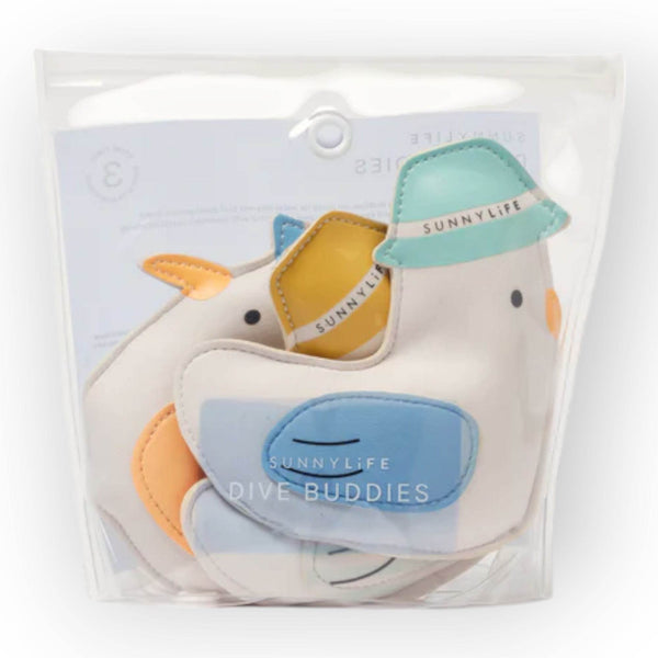 SUNNYLiFE Dive Buddies Sid the Seagull Multi Set of 3 - BabyAmore