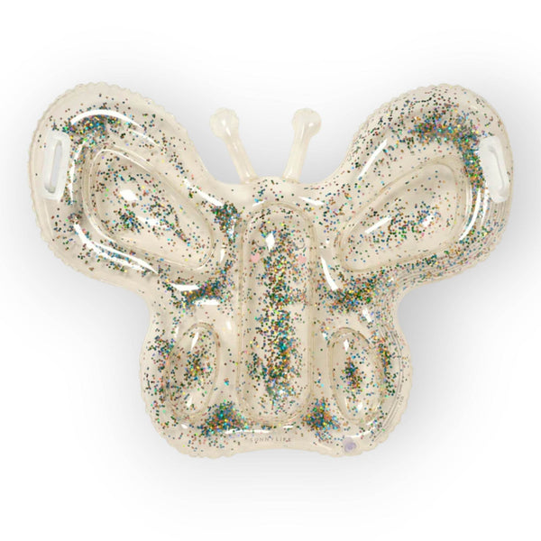 SUNNYLiFE Kids Butterfly Lie-On Float Cotton Candy Glitter - BabyAmore