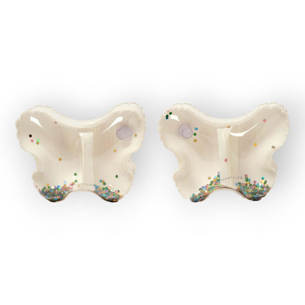 SUNNYLiFE Kids Inflatable Arm Bands Cotton Candy Glitter - BabyAmore