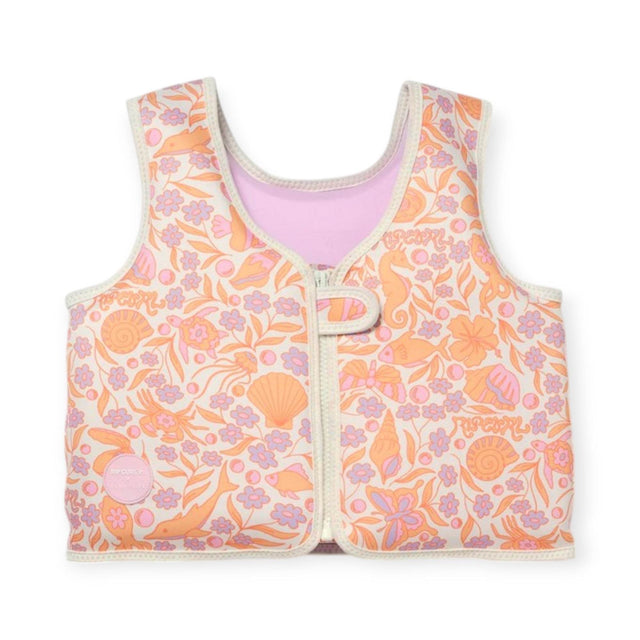 SUNNYLiFE Kids Swim Vest 2-3 Ocean Magic Pink