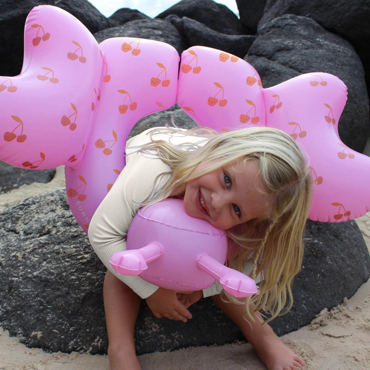 SUNNYLiFE Kids Tube Pool Ring Cotton Candy Cherry - BabyAmore