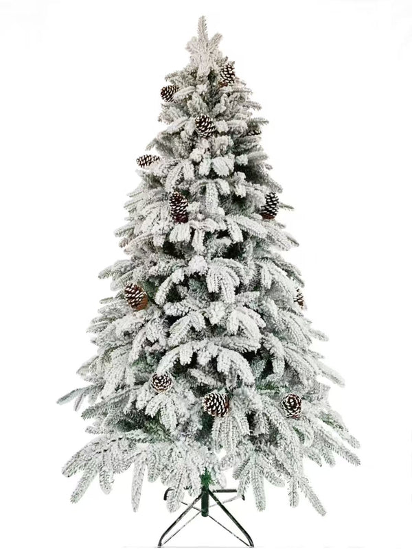 SWEN 4 Feet EATON Christmas Tree with Frosting and Pine Cones