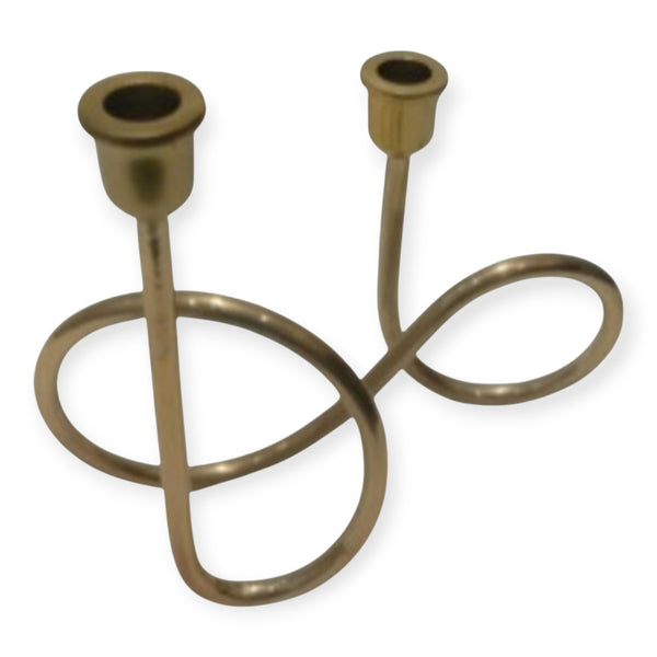SWEN Boain, Modern Brass Infinity Loop Cndlestick Holder