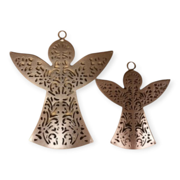 SWEN Elena Pack Of 2 Filigree Peace Angel Christmas Tree Ornaments