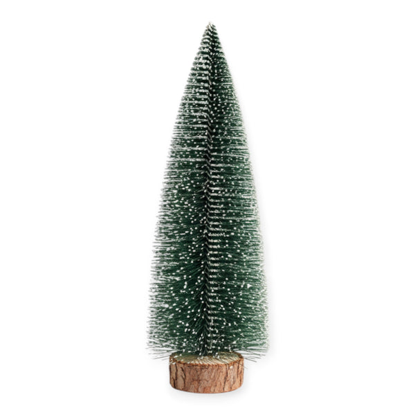 SWEN JANE Tabletop Christmas Tree with Frosting and Woodden Base, pack of 3