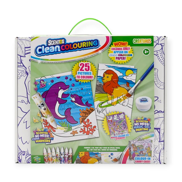 Scentos Clean Colouring  Box Set - Creatures