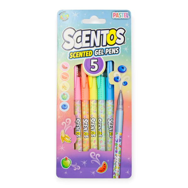 Scentos Pastel Gel Pens, Pack Of 5