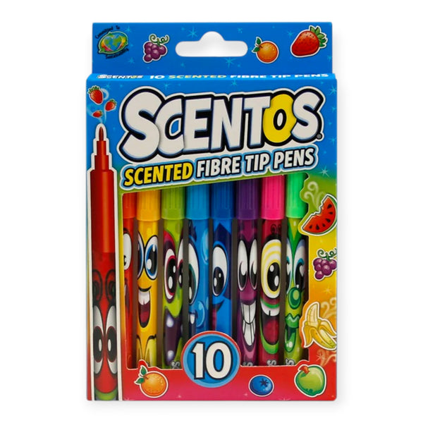 Scentos Scented Fibre Tip Pens, Pack Of 10