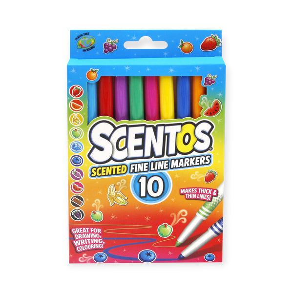 Scentos Scented Fine Line Markers, Pack Of 10
